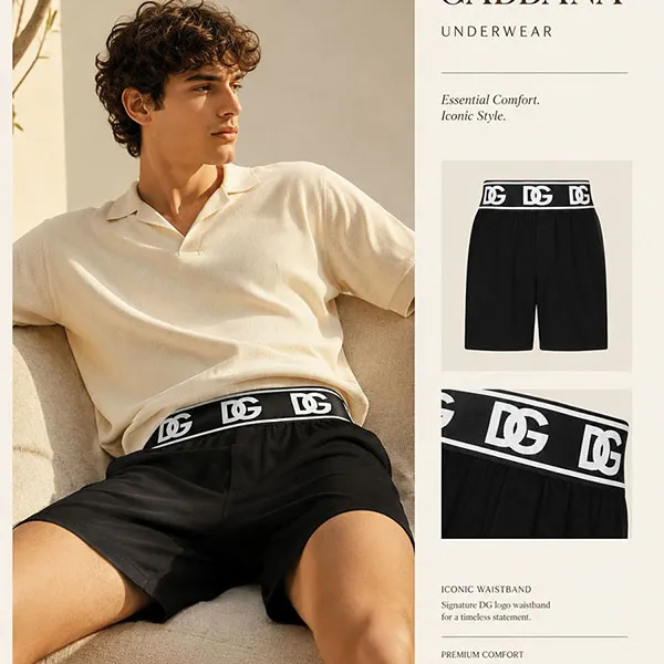 Quần Short Nam Dolce & Gabbana D&G M4E29J OUAIG N0000 Màu Đen Size 3