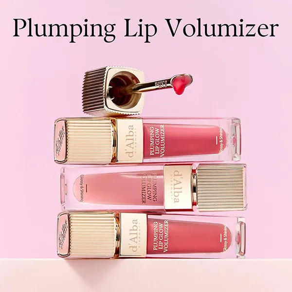 Son Bóng D'Alba Plumping Lip Glow Volumizer 04 Ruby Rose Màu Đỏ Hồng Lạnh