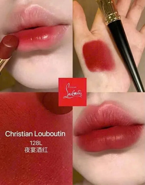 Son Christian Louboutin Rouge Stiletto Lumi Matte 128L Red Queendom Màu Đỏ Burgundy