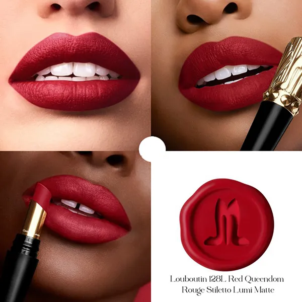 Son Christian Louboutin Rouge Stiletto Lumi Matte 128L Red Queendom Màu Đỏ Burgundy
