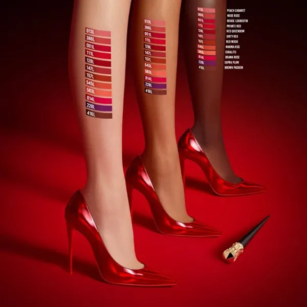 Son Christian Louboutin Rouge Stiletto Lumi Matte 128L Red Queendom Màu Đỏ Burgundy