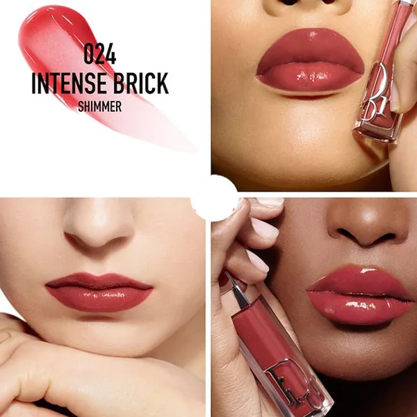 Son Dưỡng Dior Addict Lip Maximizer Màu 024 Intense Brick Đỏ Đất (Không Hộp)