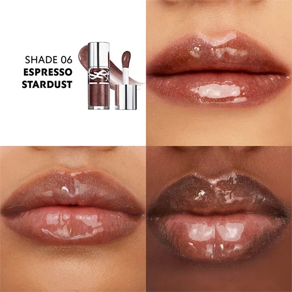 Son Dưỡng Yves Saint Laurent YSL Loveshine Plumping Lip Oil 06 Gloss Espresso Stardust Màu Nâu Trầm