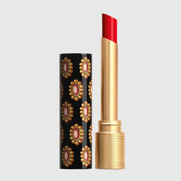 Son Gucci Rouge De Beauté Brillant 25 Goldie Red Màu Đỏ Cổ Điển