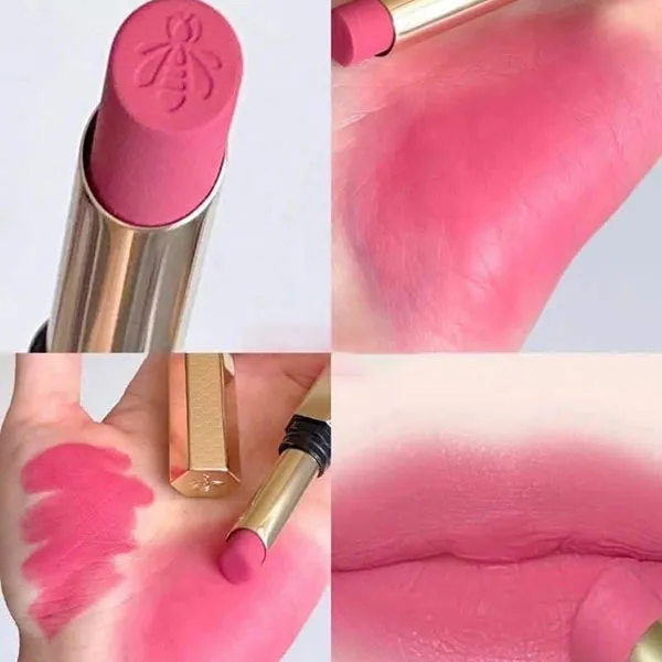 Son Lì Guerlain Kisskiss Honey-Infused Intense Lipstick 357 Sweet Cosmos Màu Hồng Cánh Sen