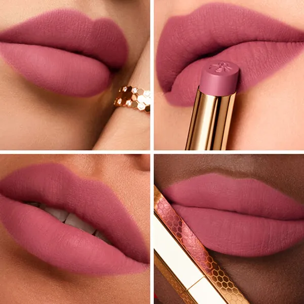 Son Lì Guerlain Kisskiss Honey Infused Intense Lipstick 815 Tender Lilac Màu Hồng Khô Đất