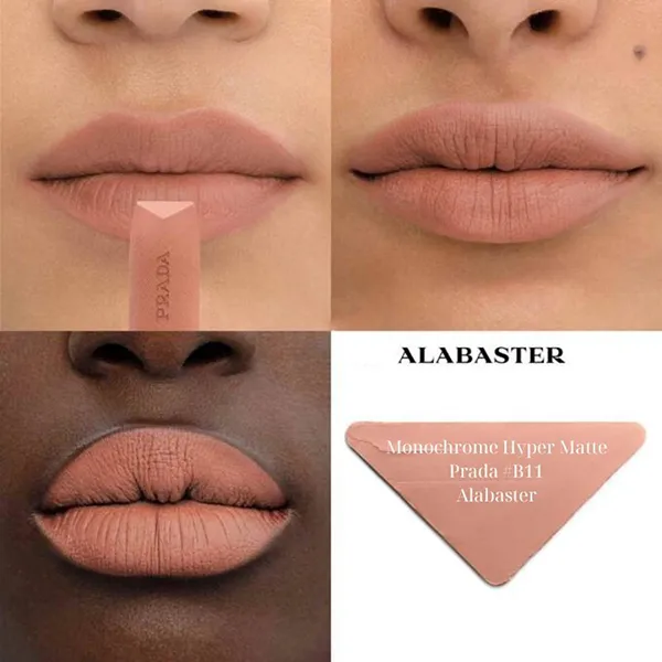 Son Lì Prada Monochrome Hyper Matte Lipstick B11 Alabaster Màu Nâu Nude
