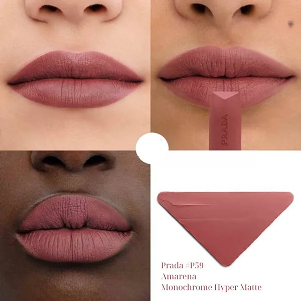 Son Prada Monochrome Hyper Matte P59 Amarena Màu Hồng Khô