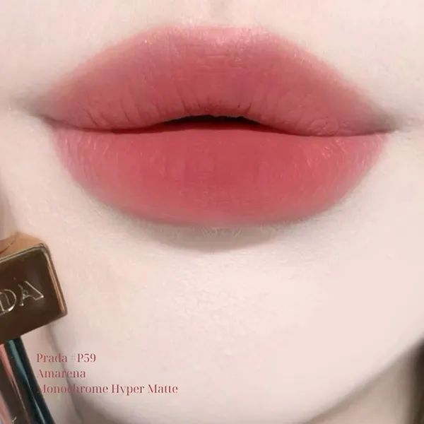 Son Prada Monochrome Hyper Matte P59 Amarena Màu Hồng Khô