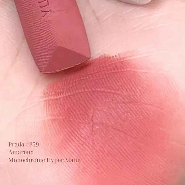 Son Prada Monochrome Hyper Matte P59 Amarena Màu Hồng Khô