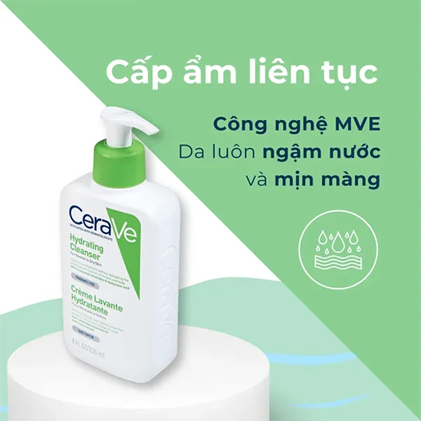 Sữa Rửa Mặt Làm Sạch Dành Cho Da Thường Và Da Khô Cerave Hydrating Cleanser For Normal To Dry Skin 236ml
