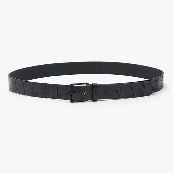 Thắt Lưng Nam Lacoste Men's Monogram Leather Belt RC4093 000 Màu Đen Size 100