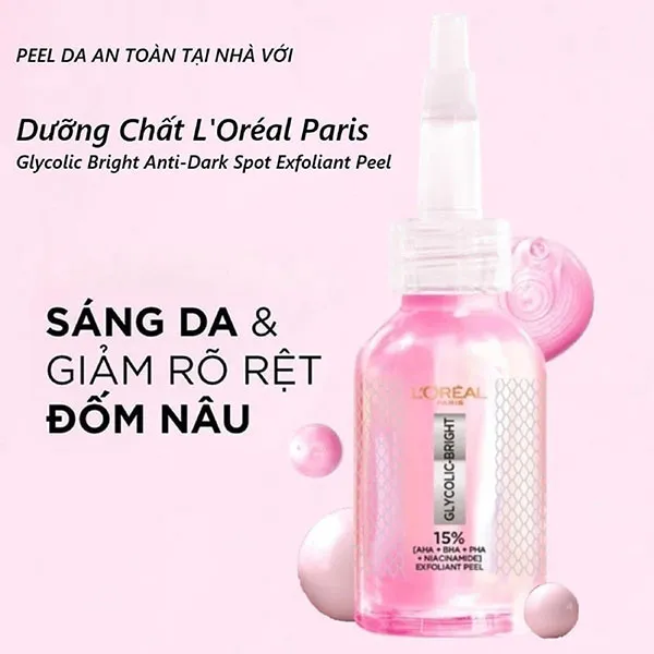 Tinh Chất Peel Da L'Oreal Paris Glycolic Bright Anti Dark Spot Exfoliant Peel 25ml