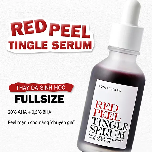 Tinh Chất Tái Tạo Da Sinh Học, Mờ Thâm Sáng Da So'Natural Sonatural Red Peel Tingle Serum 35ml