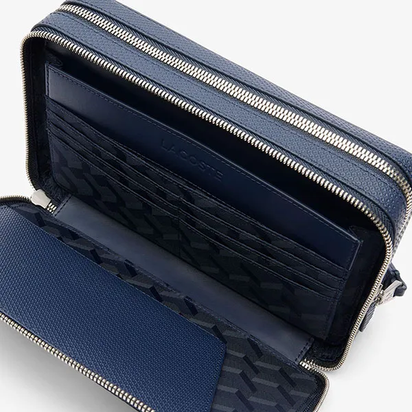 Túi Cầm Tay Nam Lacoste Men's Chantaco Piqué Bag NH2922 - 021 Màu Xanh Navy