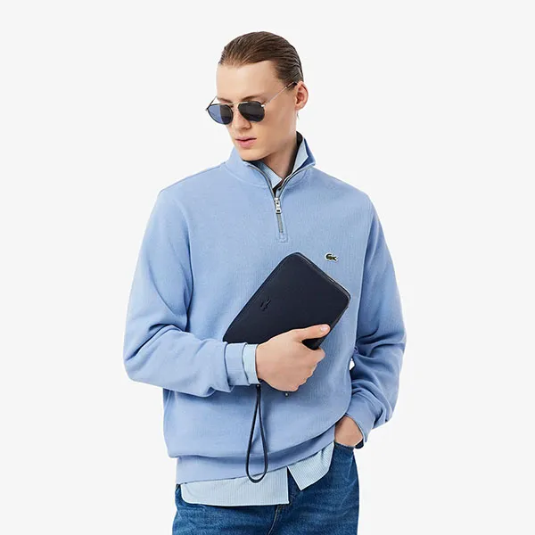 Túi Cầm Tay Nam Lacoste Men's Chantaco Piqué Bag NH2922 - 021 Màu Xanh Navy