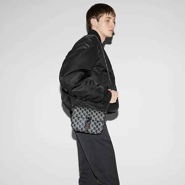 Túi Đeo Chéo Nam Gucci Super Mini Shoulder Bag 'Grey' ‎800313-AADYJ-8846 Màu Xám