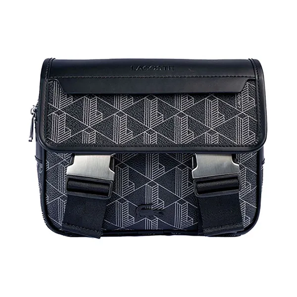 Túi Đeo Chéo Nam Lacoste Crossbody Bag The Blend In Black Màu Đen Họa Tiết
