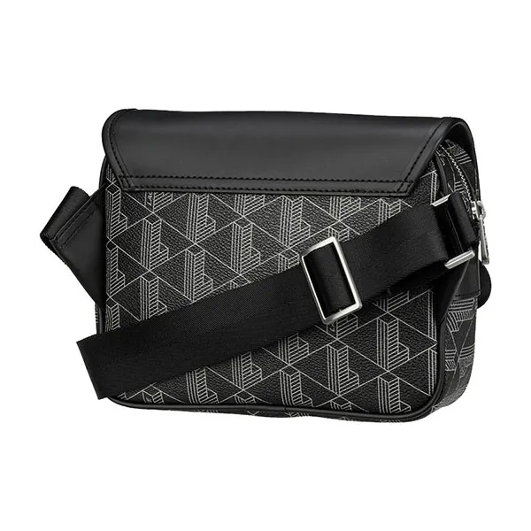 Túi Đeo Chéo Nam Lacoste Crossbody Bag The Blend In Black Màu Đen Họa Tiết