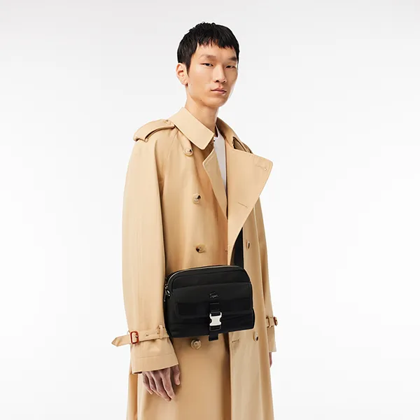 Túi Đeo Chéo Nam Lacoste Men's Kome Reporter Bag NH4590KO 000 Màu Đen