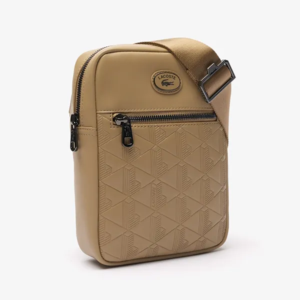 Túi Đeo Chéo Nam Lacoste Men's Monogram Satchel NH4486MR C87 Màu Be