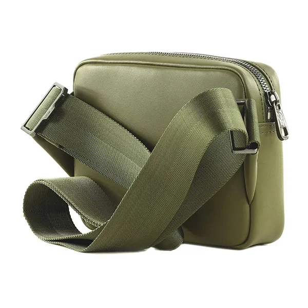 Túi Đeo Chéo Nam Lacoste Monogram Reporter Bag NH4401MR N62 Màu Xanh Rêu