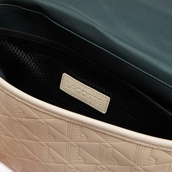 Túi Đeo Chéo Nam Lacoste Nomogramme Small Crossbody Bag NH4655MR M97 Màu Trắng Kem