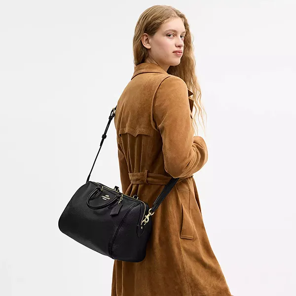 Túi Đeo Chéo Nữ Coach Rowan Large Satchel Bag CV960 Màu Đen