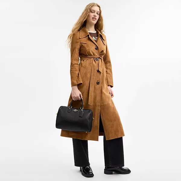 Túi Đeo Chéo Nữ Coach Rowan Large Satchel Bag CV960 Màu Đen