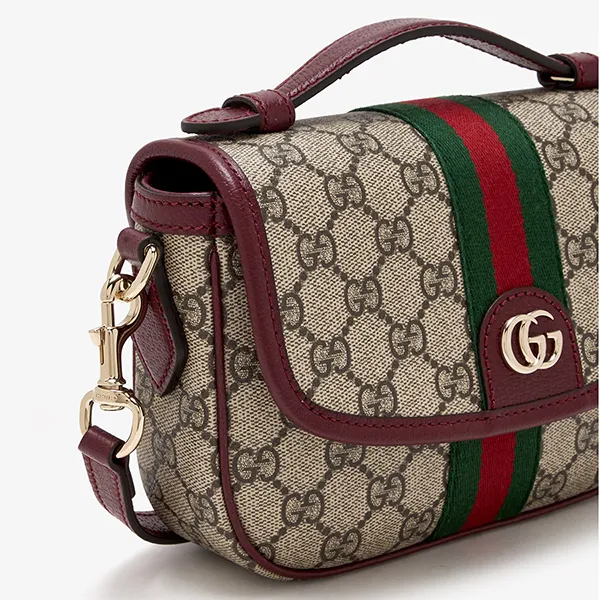 Túi Đeo Chéo Nữ Gucci Ophidia Small Top Handle Bag 836843FAE0J9789 Màu Be