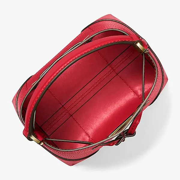 Túi Đeo Chéo Nữ Michael Kors MK Mercer Small Pebbled Leather Bucket Bag 35R3GM9M1L Màu Đỏ