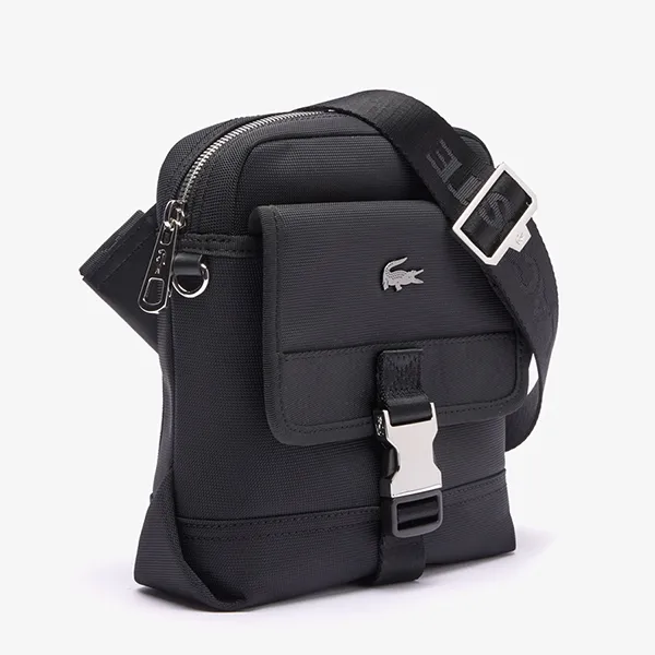 Túi Đeo Vai Nam Lacoste Men's Kome Shoulder Bag NH4594KO 000 Noir Màu Đen