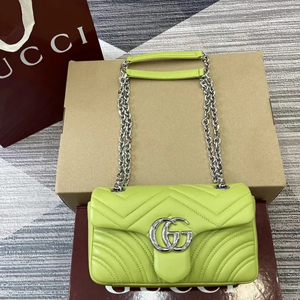 Túi Đeo Vai Nữ Gucci GG Marmont 837280 Màu Xanh Lá