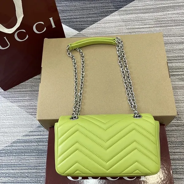 Túi Đeo Vai Nữ Gucci GG Marmont 837280 Màu Xanh Lá