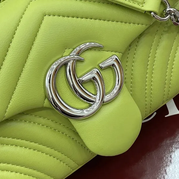 Túi Đeo Vai Nữ Gucci GG Marmont 837280 Màu Xanh Lá