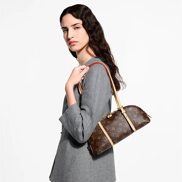 Túi Đeo Vai Nữ Louis Vuitton LV Squire East West Monogram Canvas M28953 Màu Nâu