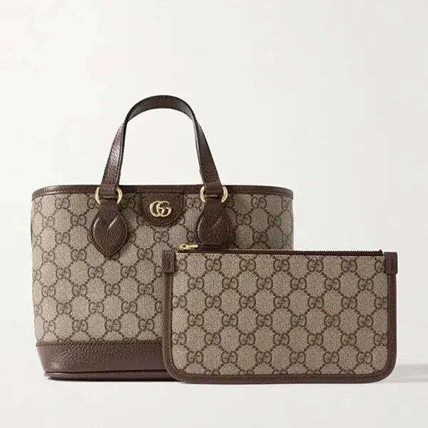 Túi Tote Nữ Gucci Ophidia Mini Màu Be Nâu