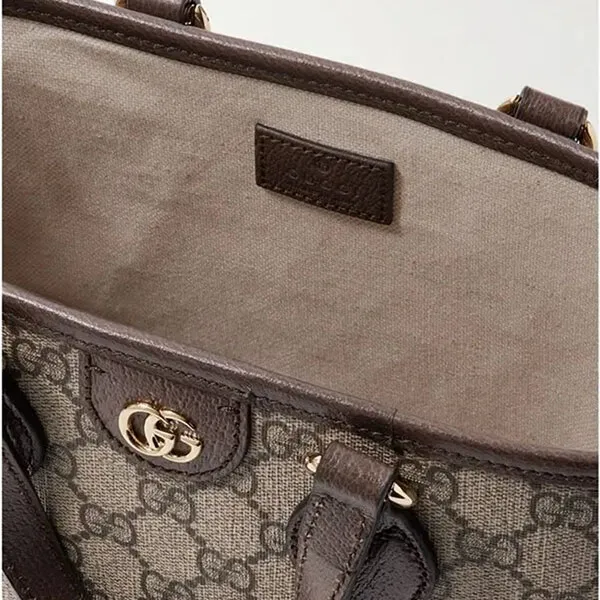 Túi Tote Nữ Gucci Ophidia Mini Màu Be Nâu