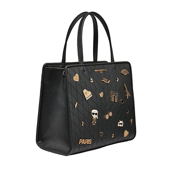 Túi Tote Nữ Karl Lagerfeld Maybelle Satchel With Pins L5GDX8BJ Màu Đen