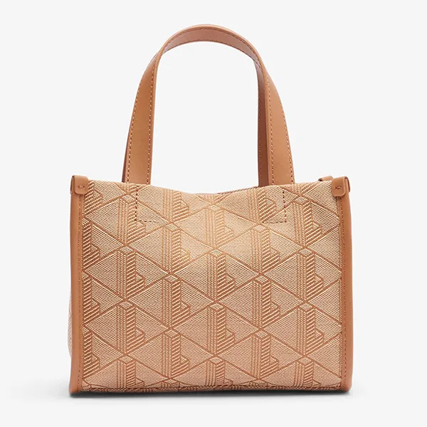 Túi Tote Nữ Lacoste Heritage Jacquard Mini NF4735HK N79 Màu Be
