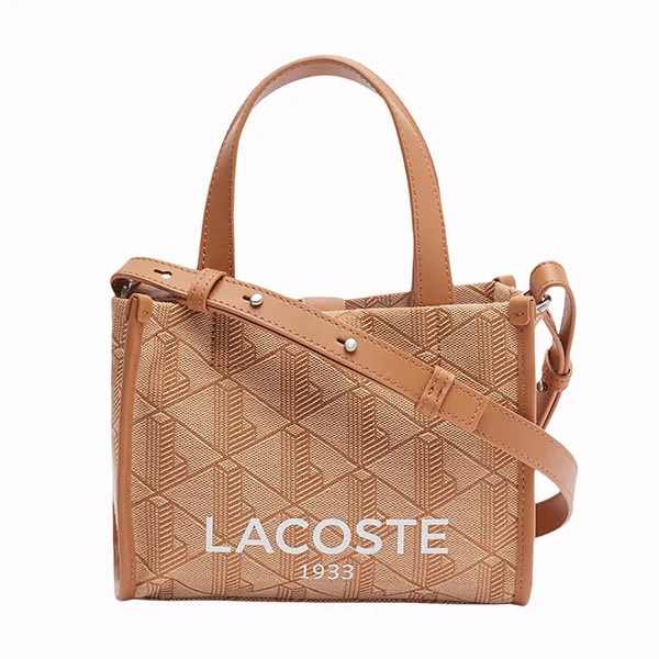 Túi Tote Nữ Lacoste Heritage Jacquard Mini NF4735HK N79 Màu Be