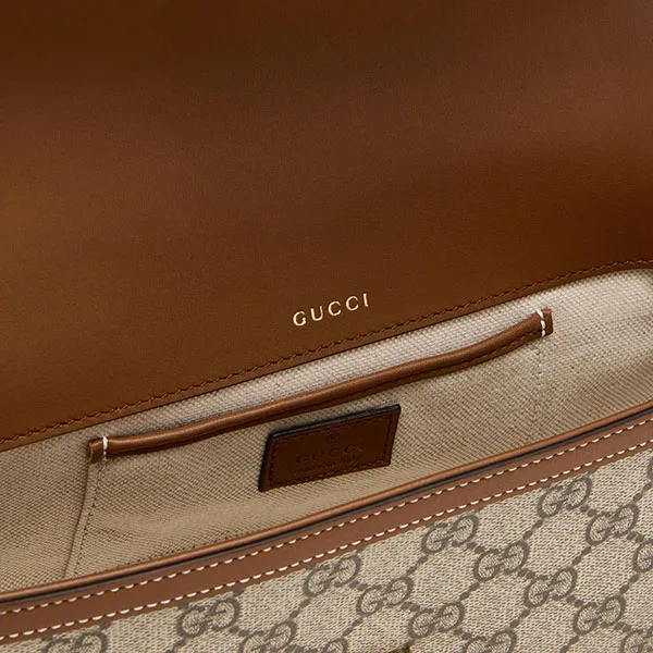 Túi Xách Tay Nữ Gucci Horsebit 1955 Soft Small Top-Handle Bag Màu Be Nâu
