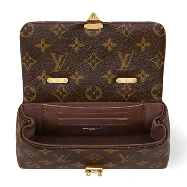 Túi Xách Tay Nữ Louis Vuitton LV Nano Madeleine Monogram Coated Canvas M28426 Màu Nâu