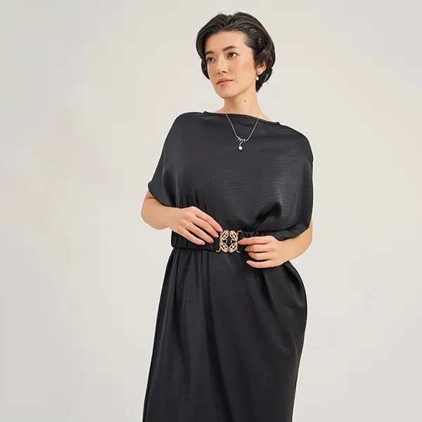 Váy Lụa Nữ F2 Fashion & Freedom The Girl In Vogue D745-D-S-0823 Màu Đen Size S