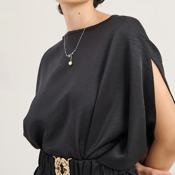 Váy Lụa Nữ F2 Fashion & Freedom The Girl In Vogue D745-D-S-0823 Màu Đen Size S