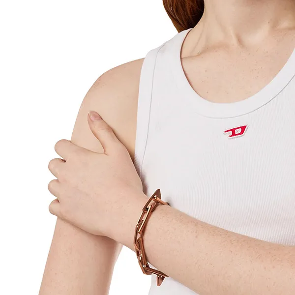 Vòng Đeo Tay Diesel Stainless Steel Chain Bracelet DX1645200 Màu Vàng Đồng