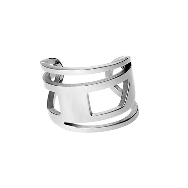 Vòng Đeo Tay Nam Diesel Silver DX1548040 Stainless Steel Band Ring Màu Bạc