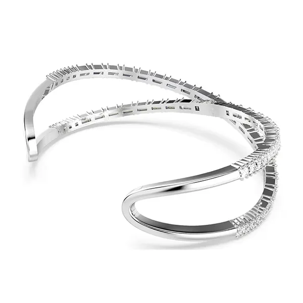 Vòng Đeo Tay Nữ Swarovski Hyperbola Cuff Infinity, White, Rhodium Plated 5677625 Màu Trắng