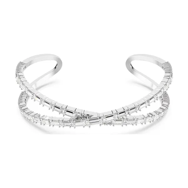 Vòng Đeo Tay Nữ Swarovski Hyperbola Cuff Infinity, White, Rhodium Plated 5677625 Màu Trắng