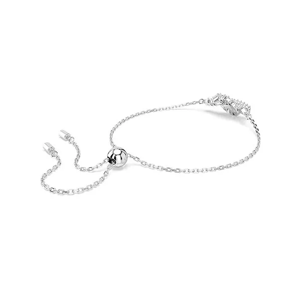 Vòng Đeo Tay Nữ Swarovski Matrix Bracelet Baguette Cut Knot White Rhodium Plated 5731101 Màu Bạc Trắng